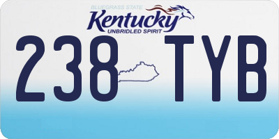 KY license plate 238TYB