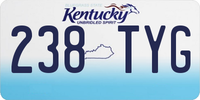 KY license plate 238TYG