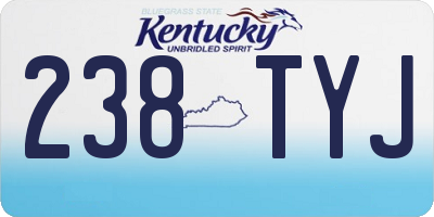 KY license plate 238TYJ