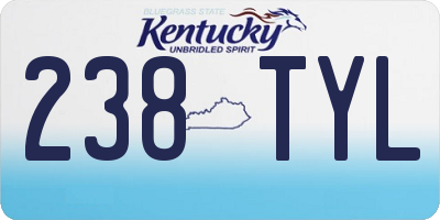 KY license plate 238TYL