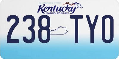 KY license plate 238TYO
