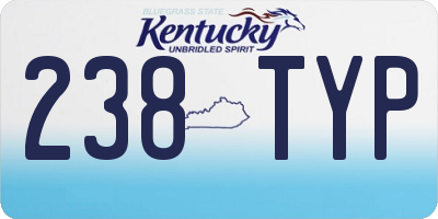KY license plate 238TYP