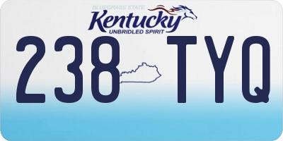KY license plate 238TYQ
