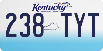 KY license plate 238TYT
