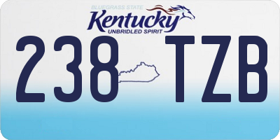 KY license plate 238TZB