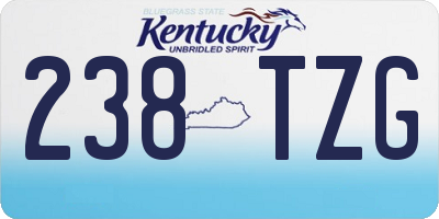 KY license plate 238TZG