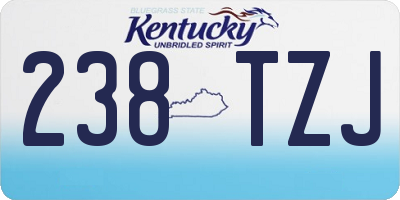 KY license plate 238TZJ