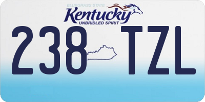 KY license plate 238TZL