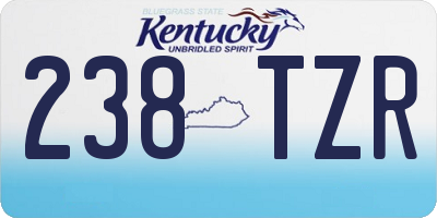 KY license plate 238TZR