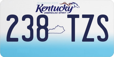 KY license plate 238TZS