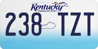 KY license plate 238TZT