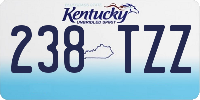 KY license plate 238TZZ