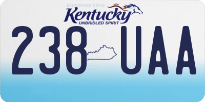 KY license plate 238UAA
