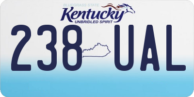 KY license plate 238UAL