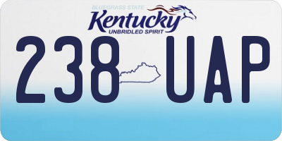 KY license plate 238UAP
