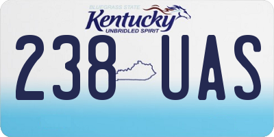 KY license plate 238UAS