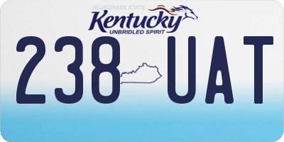 KY license plate 238UAT