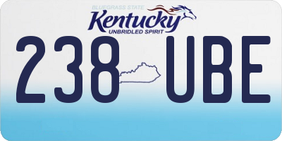 KY license plate 238UBE