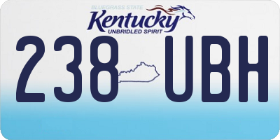 KY license plate 238UBH