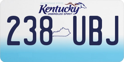 KY license plate 238UBJ