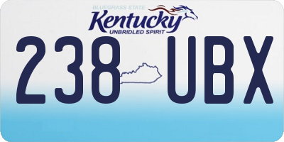 KY license plate 238UBX