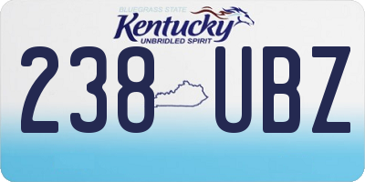 KY license plate 238UBZ