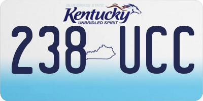 KY license plate 238UCC