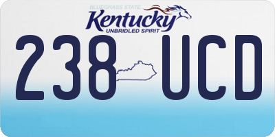 KY license plate 238UCD