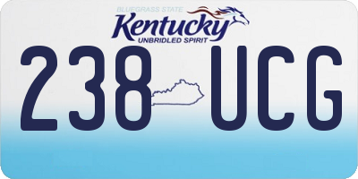 KY license plate 238UCG