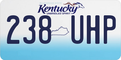 KY license plate 238UHP