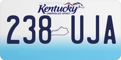 KY license plate 238UJA