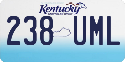KY license plate 238UML
