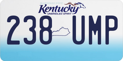 KY license plate 238UMP