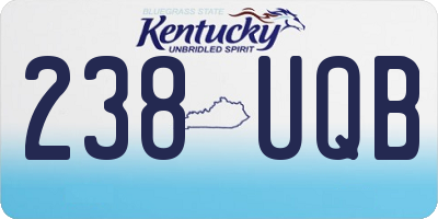 KY license plate 238UQB
