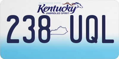 KY license plate 238UQL