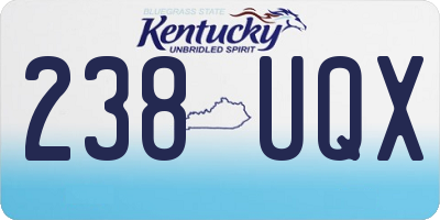 KY license plate 238UQX