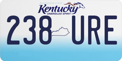 KY license plate 238URE