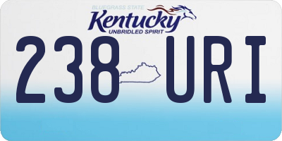 KY license plate 238URI