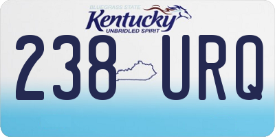 KY license plate 238URQ