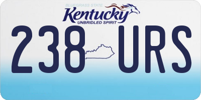 KY license plate 238URS
