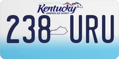 KY license plate 238URU