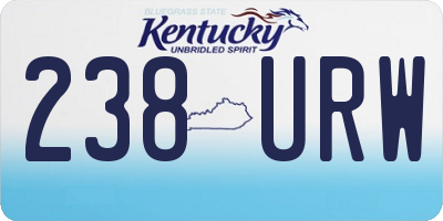 KY license plate 238URW