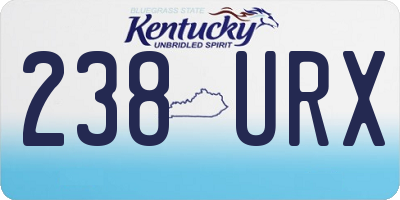 KY license plate 238URX