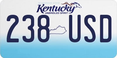 KY license plate 238USD