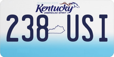 KY license plate 238USI