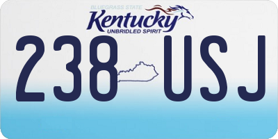 KY license plate 238USJ