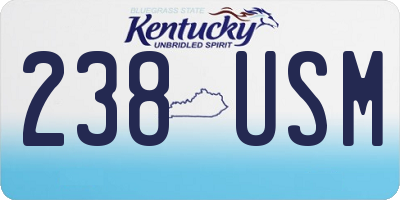 KY license plate 238USM