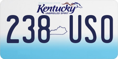 KY license plate 238USO