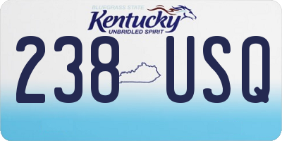 KY license plate 238USQ