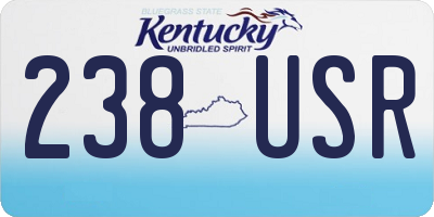 KY license plate 238USR
